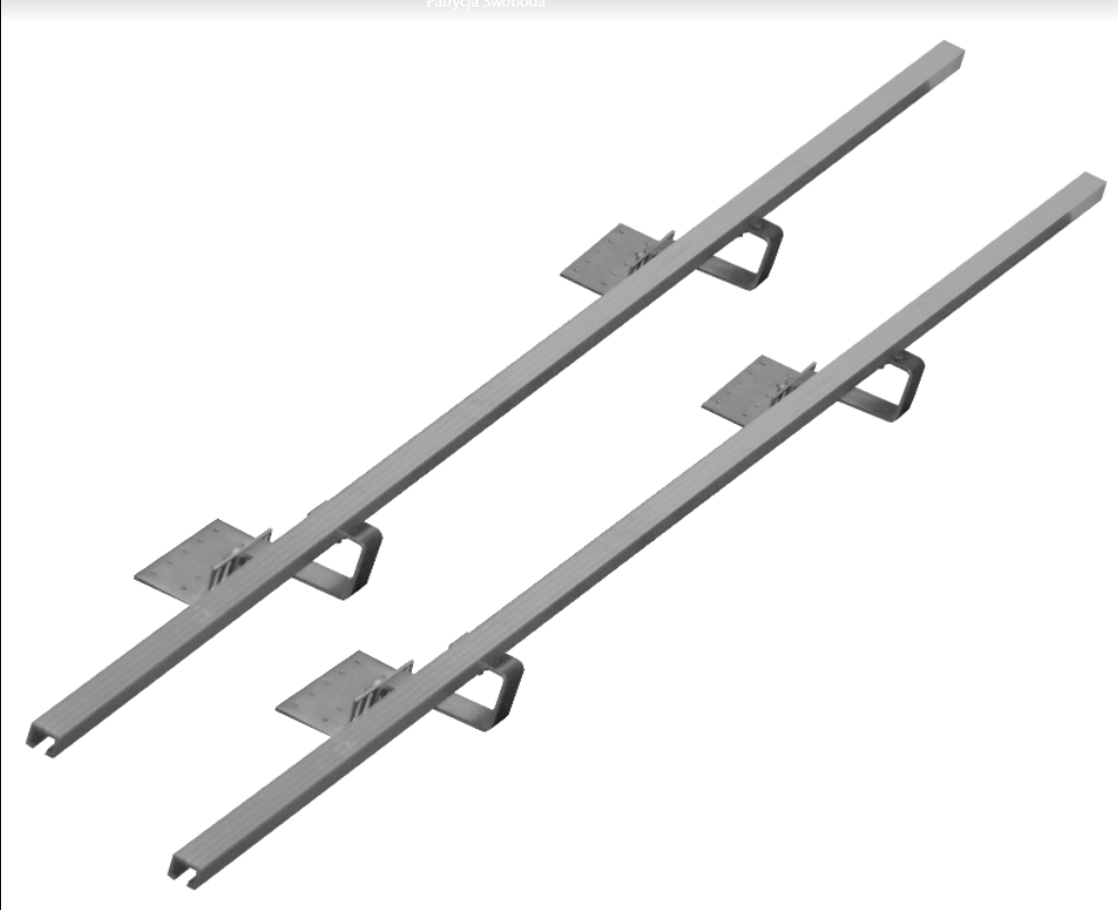 Dachmontageset für Basicx 2.38 4C Flachkollektor Schrägdach/ Flachdach 