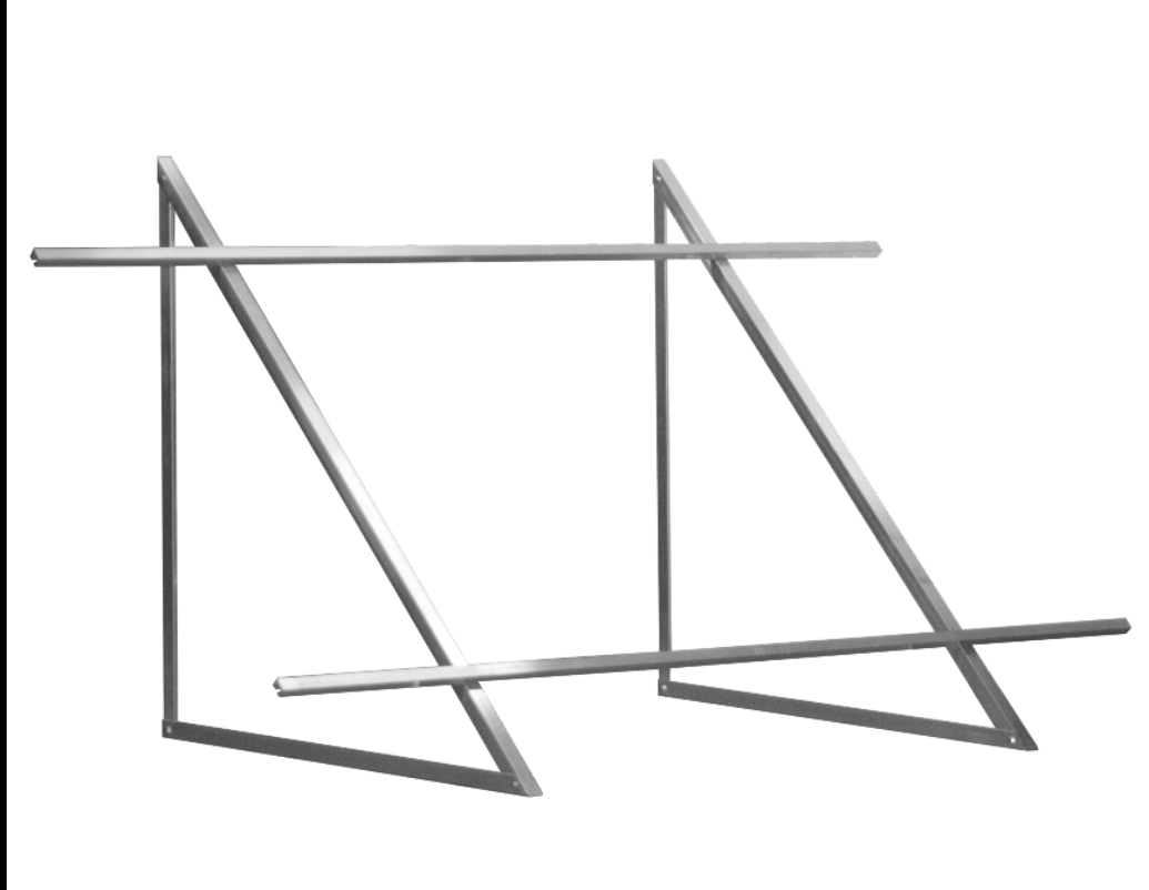 Dachmontageset für Basicx 2.38 4C Flachkollektor Schrägdach/ Flachdach 