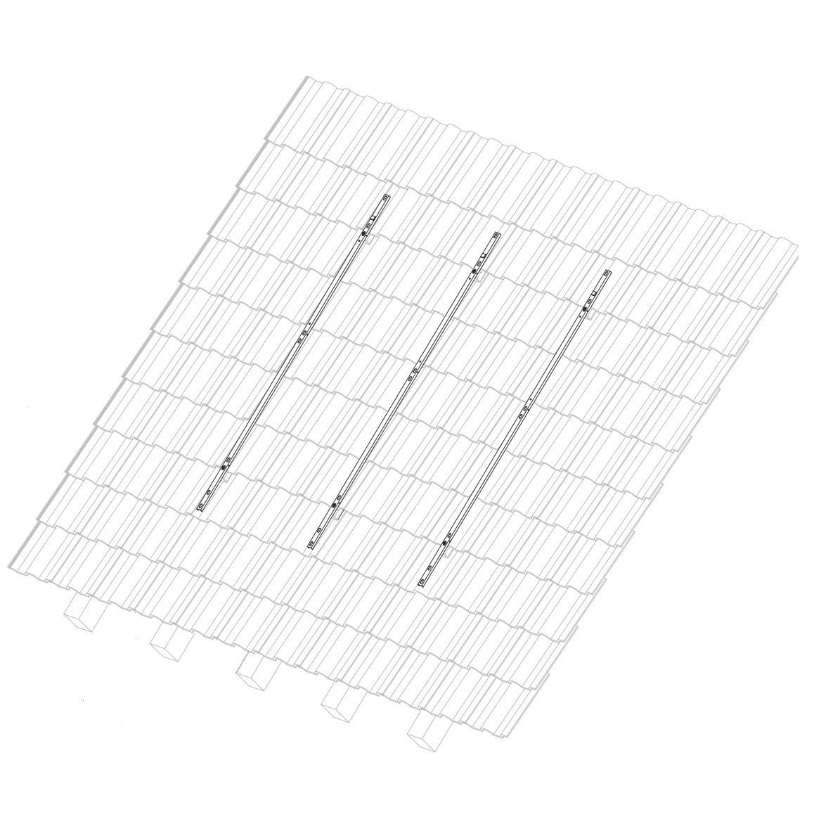Dachmontageset für HP22/30 Röhrenkollektor Schrägdach/ Flachdach